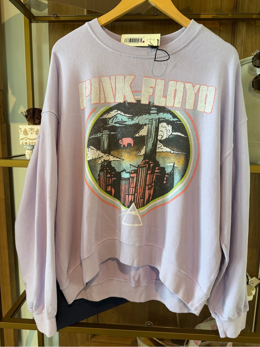 Daydreamer Lavender Pink Floyd Graphic Crewneck Sweatshirt